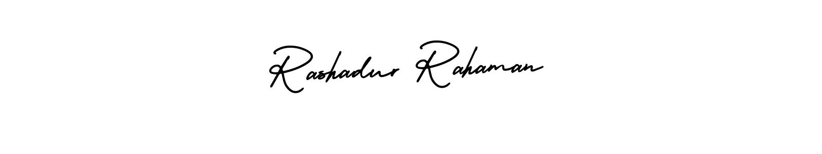 It looks lik you need a new signature style for name Rashadur Rahaman. Design unique handwritten (AmerikaSignatureDemo-Regular) signature with our free signature maker in just a few clicks. Rashadur Rahaman signature style 3 images and pictures png